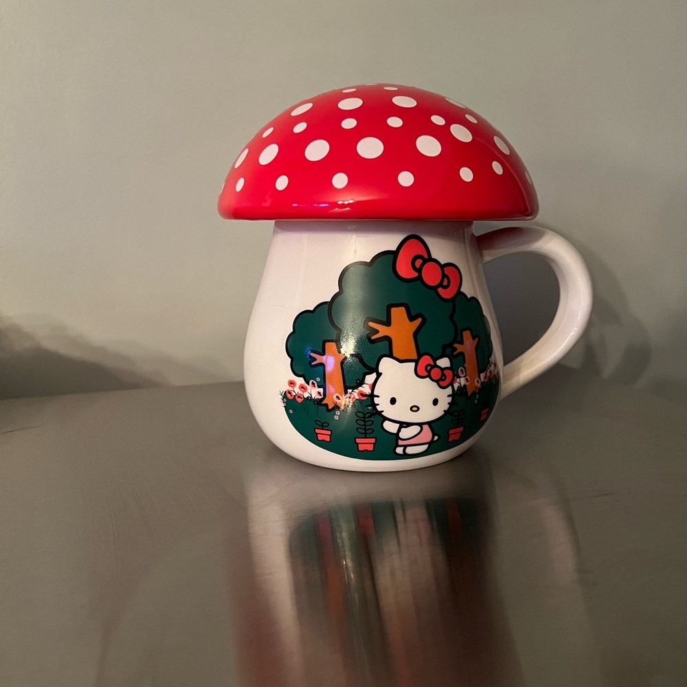 Hello kitty mushroom mug.